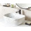 Beliani Countertop Basin HOPI 470 x 340 mm Ceramic White Marble 2