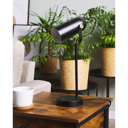 Beliani Desk Lamp TYRIA Adjustable Metal Black 1
