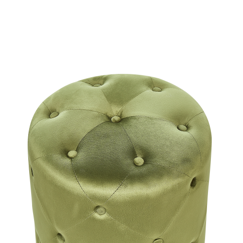 Beliani Pouffe COROLLA Velvet Olive Green 2