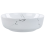 Beliani Countertop Basin HOPI  420 mm Ceramic White Marble 4