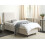 Beliani Adjustable Bed Fabric CASTELLAN 90 x 200 cm (EU Single) Light Beige 2