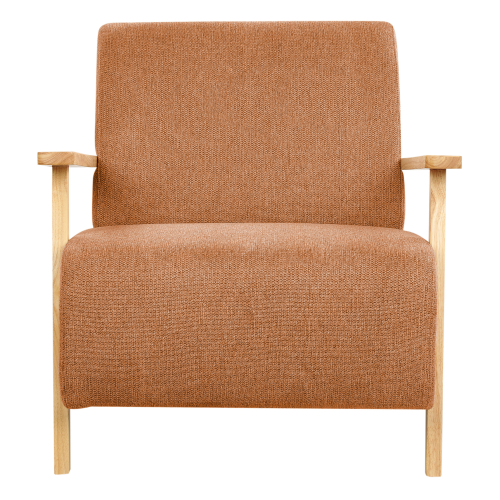 Beliani Armchair LESJA Fabric Orange 1