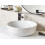 Beliani Countertop Basin HOPI  420 mm Ceramic White Marble 2