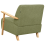 Beliani Armchair LESJA Fabric Green 3