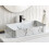 Beliani Countertop Basin IPALA 620 x 350 mm Ceramic White Marble 2