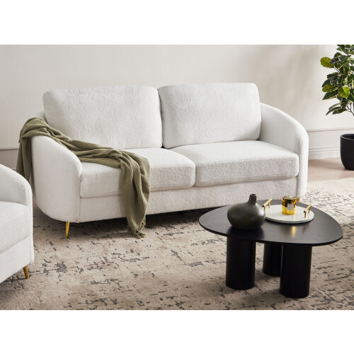 Beliani Sofa 3 Seater TROSA Boucle White 1