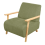 Beliani Armchair LESJA Fabric Green 4