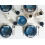 Beliani Set of 16 Dinnerware HAWTHORN Stoneware Blue 2