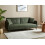 Beliani Sofa Bed 3 Seater LUCAN Fabric Green 2