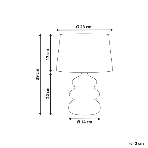 Beliani Table Lamp ARAPEY Papier-Mâché White 2