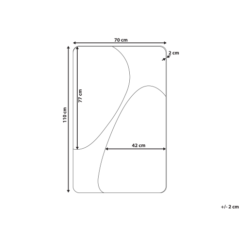 Beliani Wall Mirror ORMES 70 cm 110 cm Grey 2