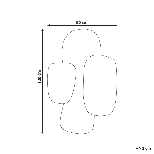 Beliani Wall Mirror VOUZON 80 cm 120 cm Silver 2