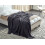 Beliani Blanket ASAKA Cotton 130 x 180 cm Dark Grey 2