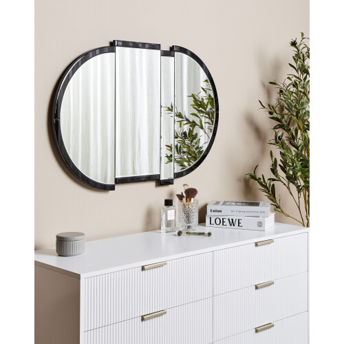Beliani Wall Mirror MICHERY 60 cm 90 cm Black 1