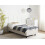 Beliani Adjustable Bed without Headboard Fabric DUKE 90 x 200 cm (EU Single) Beige 2