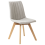 Beliani Set of 2 Dining Chairs CALGARY Fabric Light Grey 4