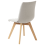 Beliani Set of 2 Dining Chairs CALGARY Fabric Light Grey 6