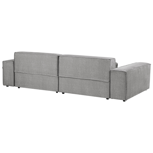 Beliani Modular Sofa 2 Seater HELLNAR Grey Fabric 2