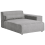 Beliani Left-Hand Chaise Longue HELLNAR Fabric Grey 4