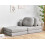 Beliani Single Sofa Bed OLDEN Fabric Light Grey 4