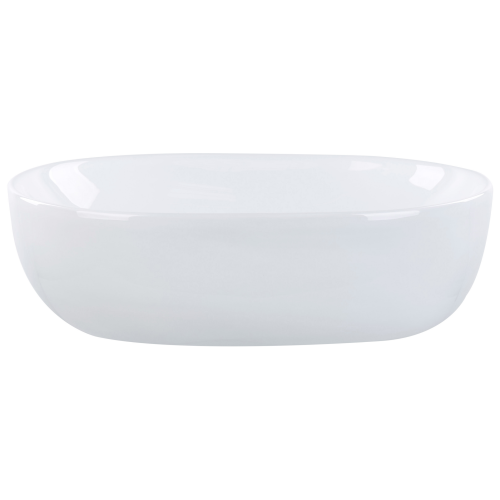 Beliani Countertop Basin OMOA 480 x 340 mm Ceramic White 1