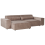 Beliani Modular Corner Sofa 3 Seater HELLNAR Fabric Light Brown Right Hand 6