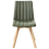 Beliani Set of 2 Dining Chairs CALGARY Fabric Dark Green 5