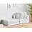 Beliani Single Sofa Bed OLDEN Corduroy Off-White 2