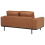 Beliani Sofa 2 Seater SOVIK Faux Leather Brown 3