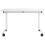 Beliani Foldable Office Desk CAVI 120 cm 60 cm with Wheels White 4