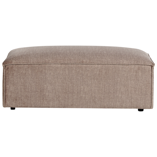 Beliani Ottoman HELLNAR Fabric Light Brown 1