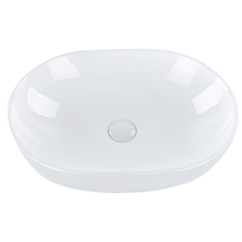 Beliani Countertop Basin OMOA 480 x 340 mm Ceramic White 2