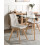 Beliani Set of 2 Dining Chairs CALGARY Fabric Light Grey 2