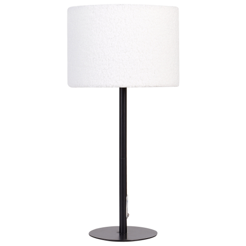 Beliani Table Lamp VINAZCO Boucle White 1