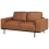 Beliani Sofa 2 Seater SOVIK Faux Leather Brown 2