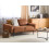Beliani Sofa 2 Seater SOVIK Faux Leather Brown 4