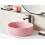 Beliani Countertop Basin GUDAR  370 mm Ceramic Pink 3