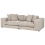 Beliani Sofa 3 Seater GLORVIKA II Fabric Taupe 4
