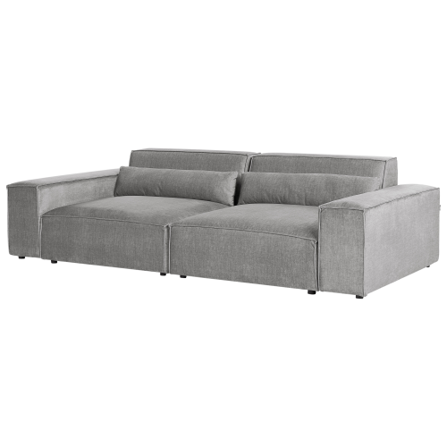 Beliani Modular Sofa 2 Seater HELLNAR Grey Fabric 1