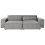 Beliani HELLNAR 3 Seater Modular Corner Sofa Right Hand Grey Fabric with Ottoman 5