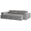 Beliani Modular Corner Sofa 3 Seater HELLNAR Fabric Grey with Ottoman Left Hand 2