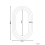 Beliani Wall Mirror MASSILLY 43 cm 69 cm White 3