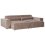 Beliani Modular Corner Sofa 3 Seater HELLNAR with Ottoman Fabric Light Brown Right Hand 5