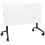 Beliani Foldable Office Desk CAVI 120 cm 60 cm with Wheels White 11