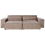 Beliani Modular Corner Sofa 3 Seater HELLNAR with Ottoman Fabric Light Brown Right Hand 4