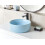 Beliani Countertop Basin GUDAR  370 mm Ceramic Blue 2