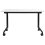 Beliani Foldable Office Desk CAVI 120 cm 60 cm with Wheels White 10