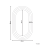 Beliani Wall Mirror MASSILLY 43 cm 69 cm Black 3