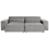 Beliani Modular Corner Sofa 3 Seater HELLNAR Fabric Grey with Ottoman Left Hand 3