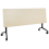 Beliani Foldable Office Desk CAVI 180 cm 60 cm with Wheels Light Brown 3
